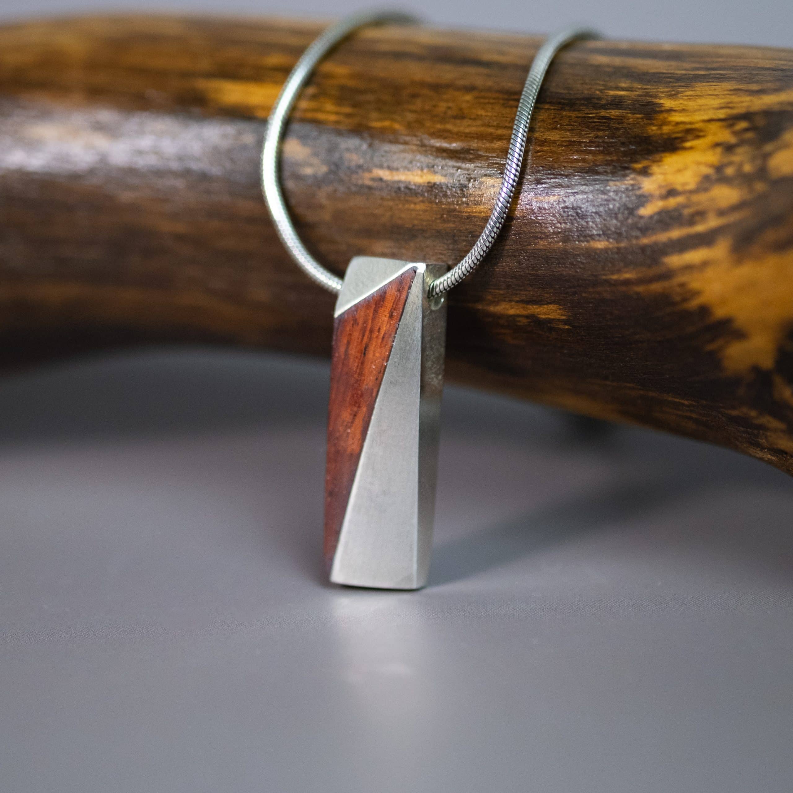 Rosewood Pendant with Sterling Silver Rosewood Pendant with Sterling Silver